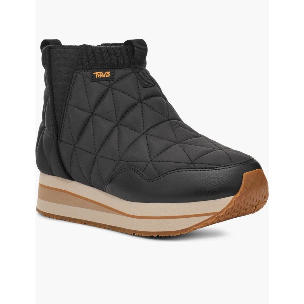NWT TEVA ReEmber Mid Platform Bootie (Women) Sz 7 Black #08BN2